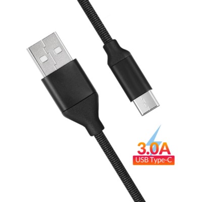 Wholesale fabric braided quick charging tipo c For Samsung usb charger For HUAWEI Type-c usb C cable